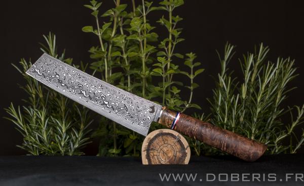 Damasteel, mammouth et bois stabilisée